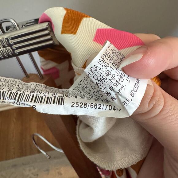 ZARA NEW WOMAN HIGH-WAIST FLOWY PRINTED PANT ORANGE Size Large wide leg - Picture 8 of 8